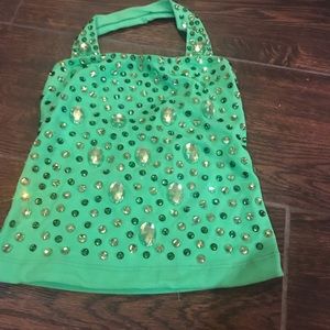 Girls solo top Stoned $200 of Swarovski stones